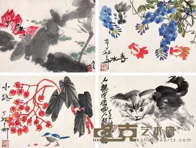 林墉 苏华 花鸟动物合集 册页（十三开） 43.5×57.5cm×13